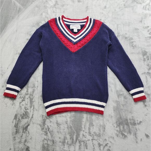 Vintage Nuggets V-Neck Pullover Sweater Size S Blue Oversized Preppy Varsity - Picture 1 of 8